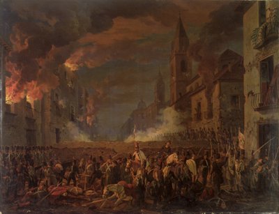 Die Eroberung von Catania durch das 4. Berner Regiment in der Nacht vom 5. auf den 6. April 1849 von Carl Wilhelm Goetzloff